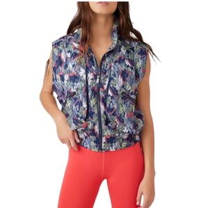 Free People Movement Off the Grid Printed Vest in Supernova Floral Medium NWT